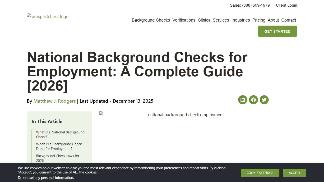 National Background Checks for Employment: A Complete Guide [2026] - iprospectcheck